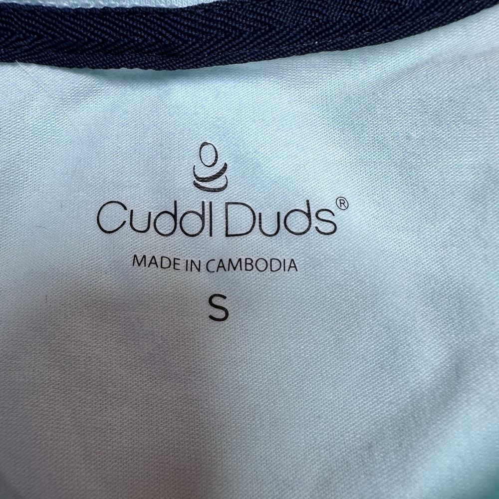 Cuddl Dud's Cotton Core T-Shirt & Shorts Lounge Set Beach Bound Blue Women's S - Picture 2 of 4